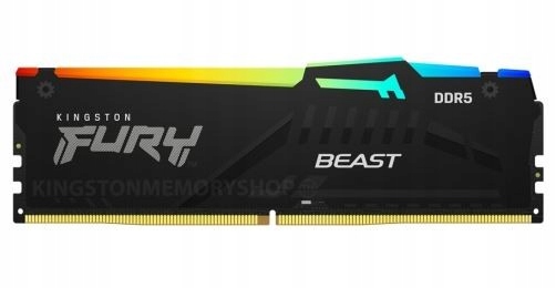 Pamięć DDR5 Fury Beast Black RGB 16GB(1*16GB)