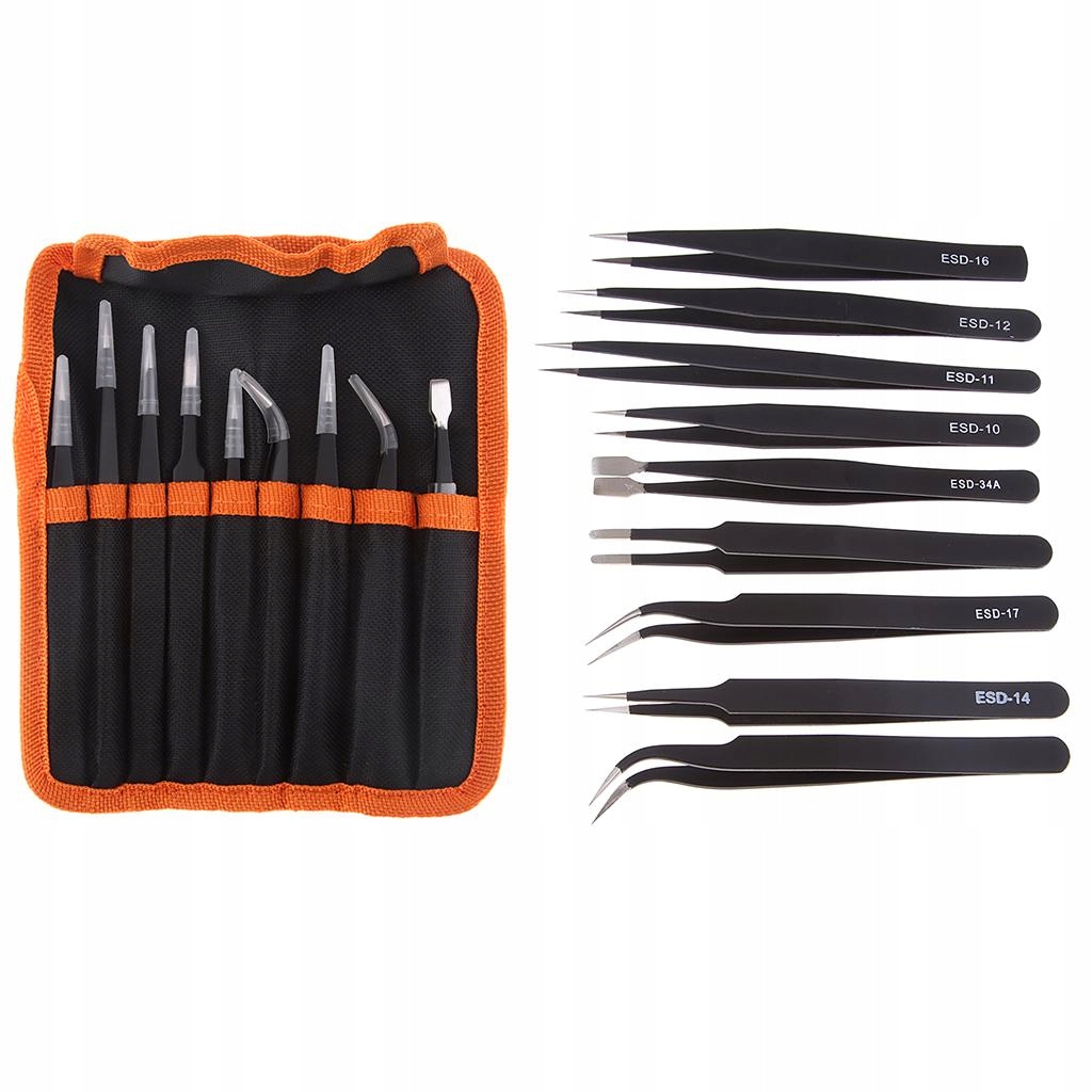 Precyzyjna pinceta do lutowania / Zestaw 9 szt