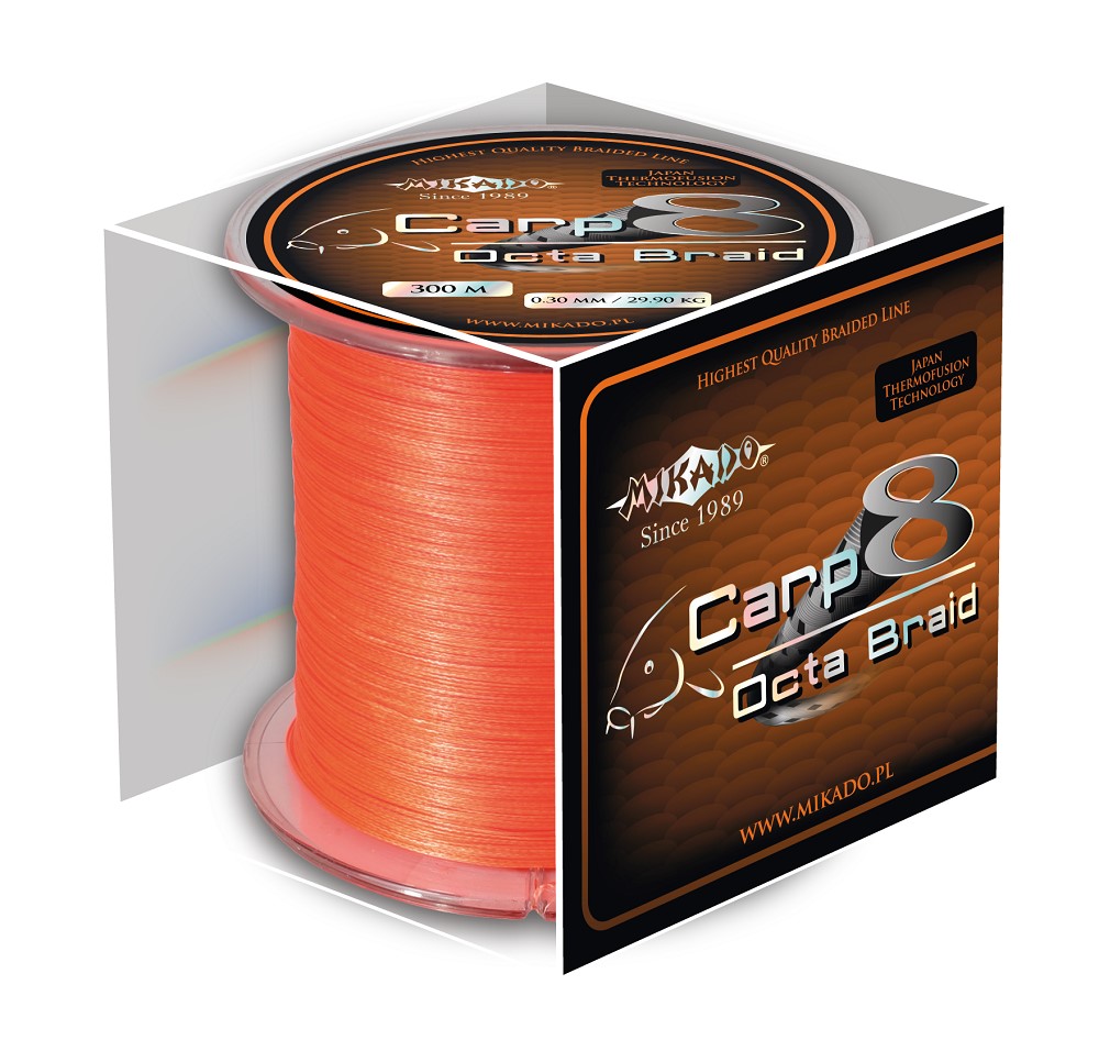 Nihonto Carp Octa Braid 0,26mm/300m/22,60kg Orange