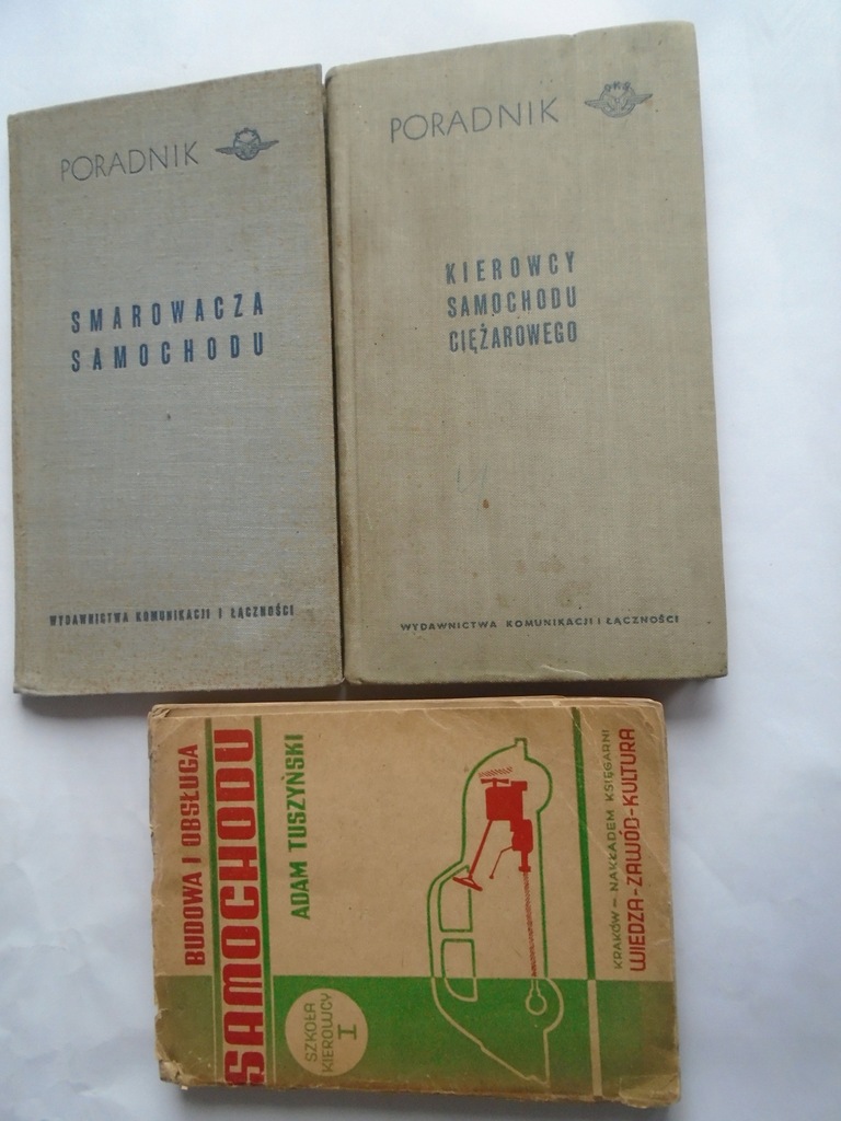 BUDOWA OBSŁUGA SAMOCHODU TUSZYŃSKI 1950 ROK + PORADNIK KIEROWCY SMAROWACZA