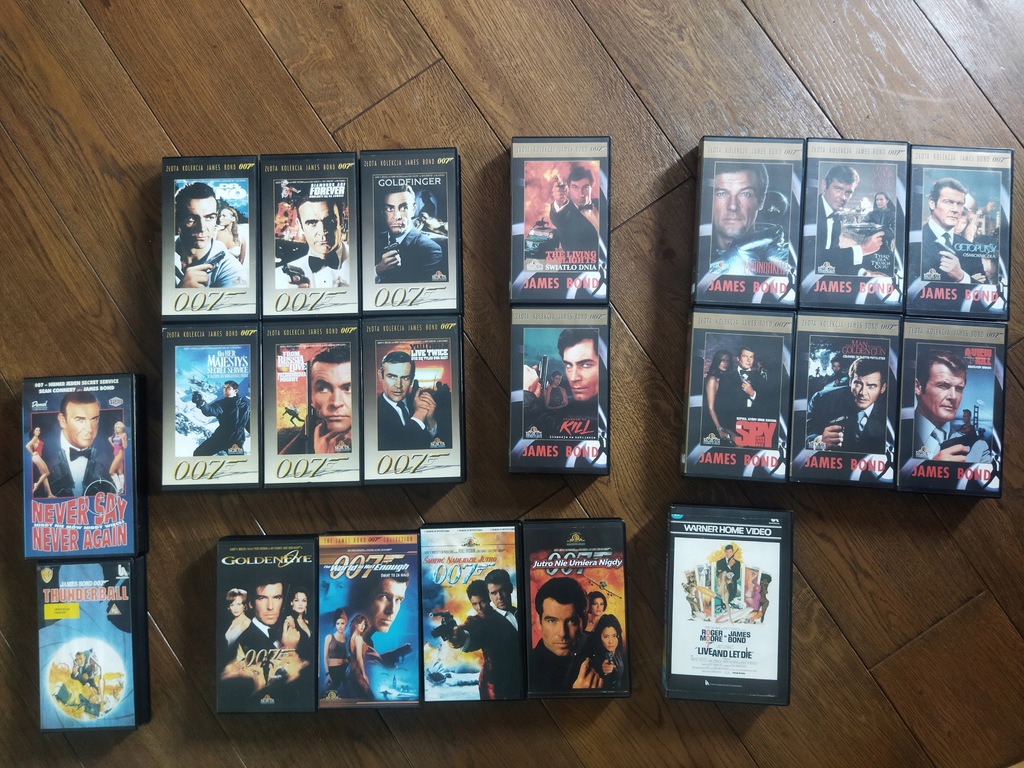 007 JAMES BOND - zestaw 21 VHS