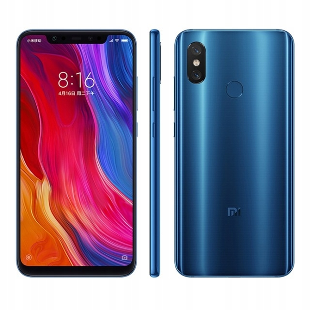 XIAOMI Mi 8 BLUE 6/128 GB, Nowy, HIT. Gwarancja!