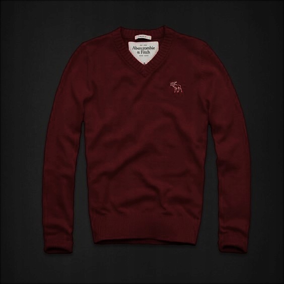 ABERCROMBIE&FITCH_MUSCLE - BURGUNDY__L____NOWY