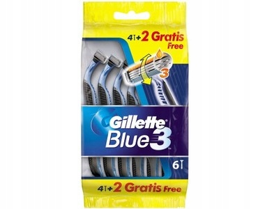 GILLETTE BLUE 3 maszynki do golenia 6sztuk