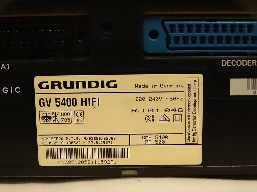 Купить GRUNDIG GV 5400 Hi-Fi видеомагнитофон: отзывы, фото, характеристики в интерне-магазине Aredi.ru