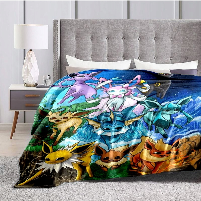 KOC Pokemon Pikachu Anime Blanket Cover Sofa Cart 12676467813