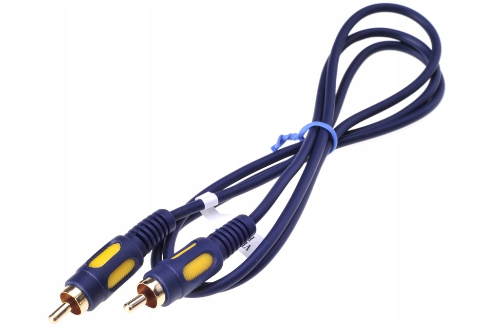 Kabel 1xRCA(cinch)/1xRCA(cinch) 1.0m Łezka Gold