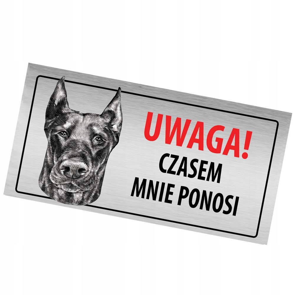 Tabliczka Aluminiowa CANE CORSO Uwaga Pies 20x10