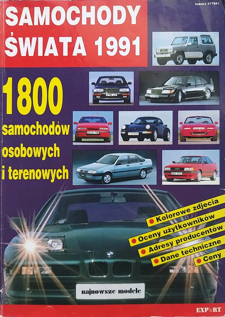 Samochody świata 1991 Katalog