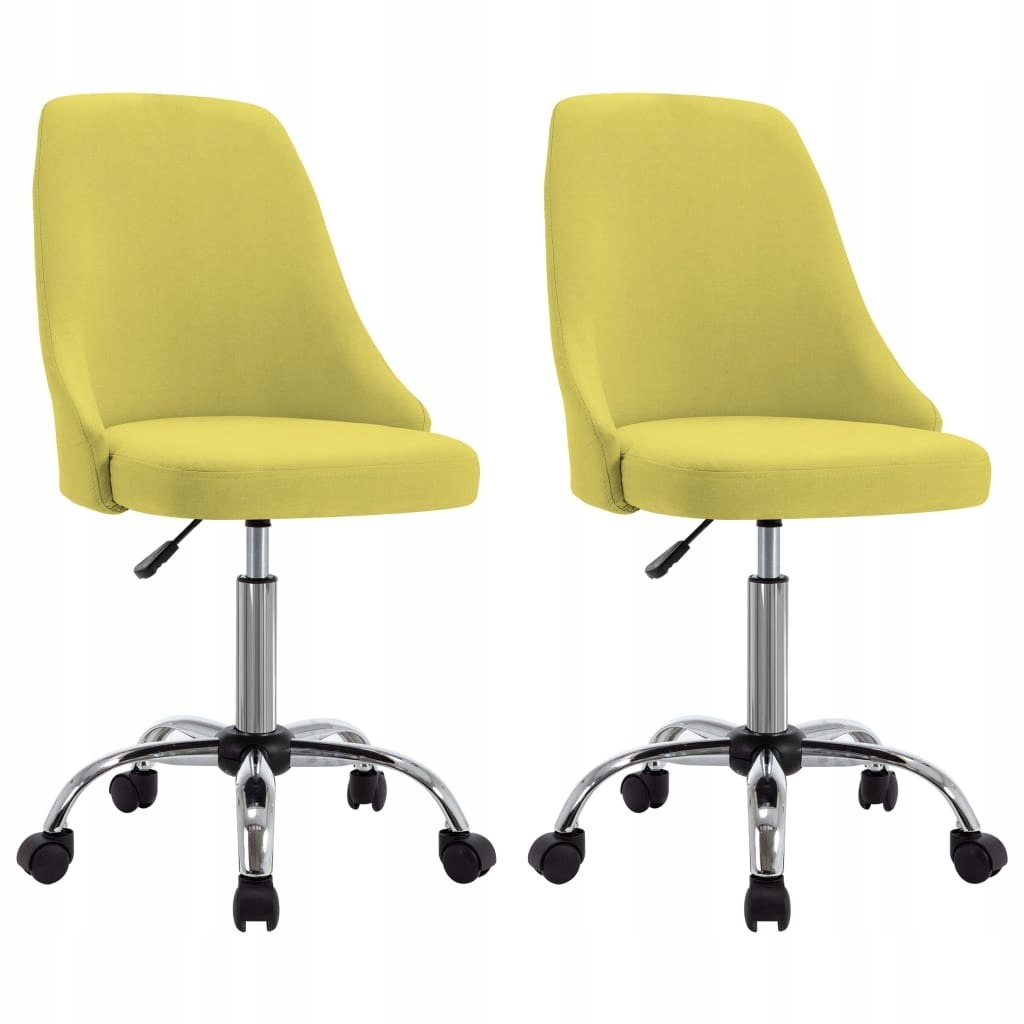 Krzesła stołowe, 2 szt., żółte, tapicerowane tkani