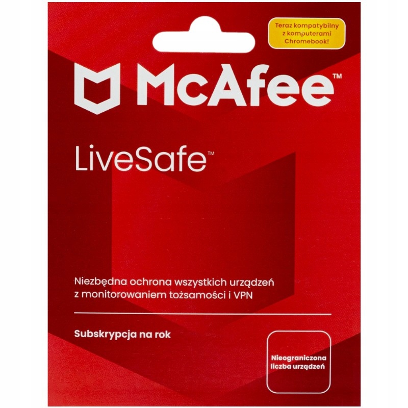 McAfee Roczna subskrypcja LiveSafe