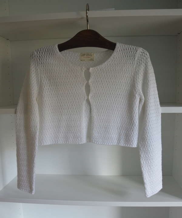 Zara biały sweterek 9-10 lat (140 cm) komunia
