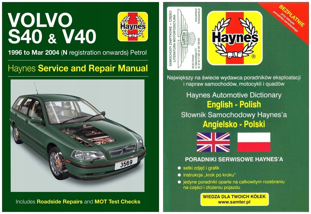 VOLVO S40 V40 (19962004) instrukcja napraw Haynes