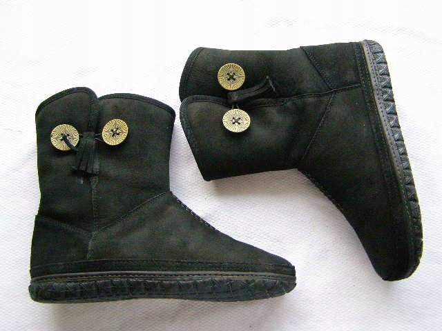 CLARKS komfortowe czarne bardzo ciepłe botki ROZ.37,5 JAK NOWE