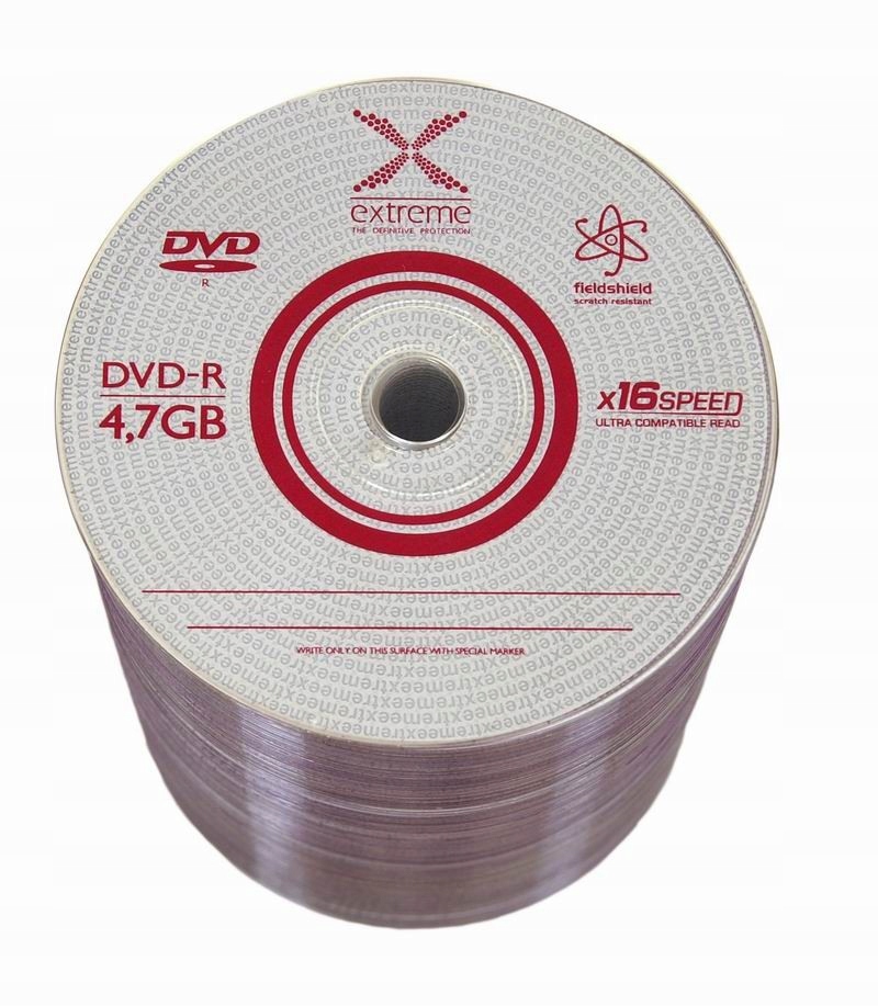 EXTREME Płyty DVD-R 4,7 GB x16 - S-100