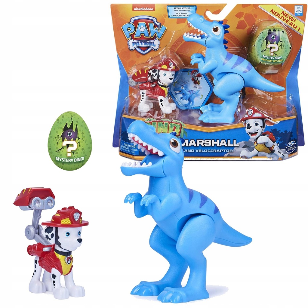 PSI PATROL MARSHALL DINO RESCUE FIGURKA + DINOZAUR