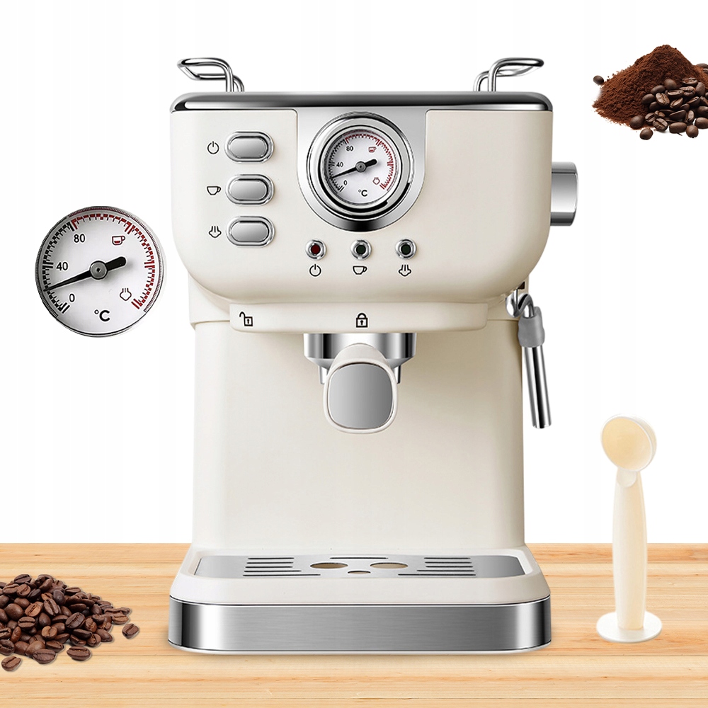 MINI EKSPRES DO KAWY PÓŁAUTOMAT KOLBOWY CIŚNIENIOWY 1.5L