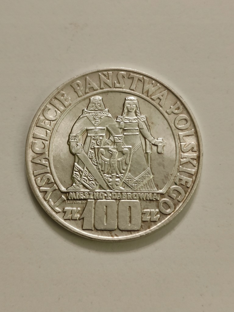 1966. 100 złotych Mieszko i Dąbrówka.