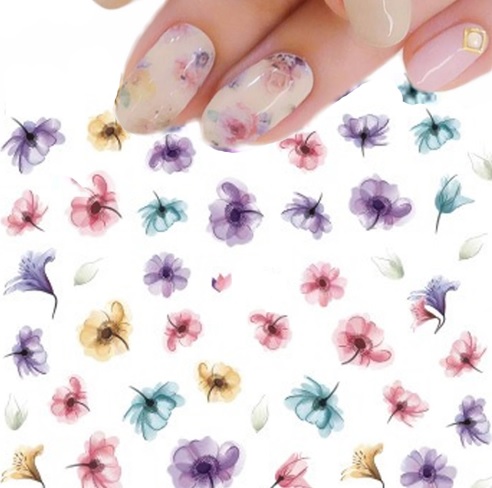 Naklejki 3d Na Paznokci Kwiaty 7333673578 Oficjalne Archiwum Allegro
