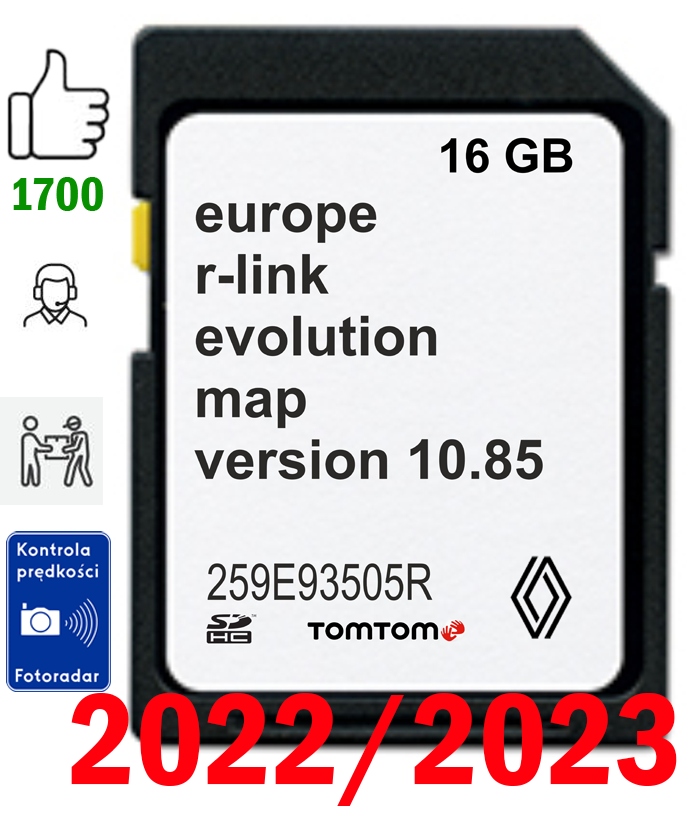 MAPA RENAULT R-LINK EVOLUTION 2022/2023 10.85 EU