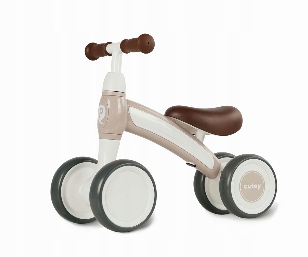 ROWER ROWEREK BIEGOWY JEŹDZIK QPLAY POJAZD CUTEY RETRO BEIGE 4 KÓŁKA