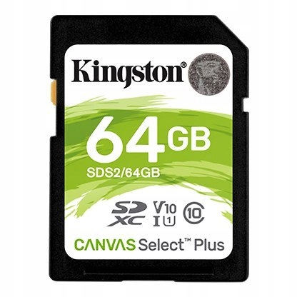 Kingston Canvas Select Plus UHS-I 64 GB, SDXC, pam