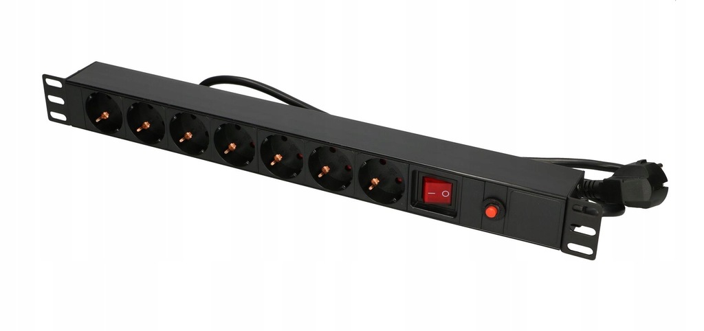 Extralink 19" 1U 7 SOCKET EU TYPE POWER PDU