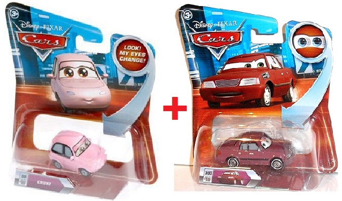 CHUKI Reporterka + SKIP RICTER Cars 2 Auta Mattel