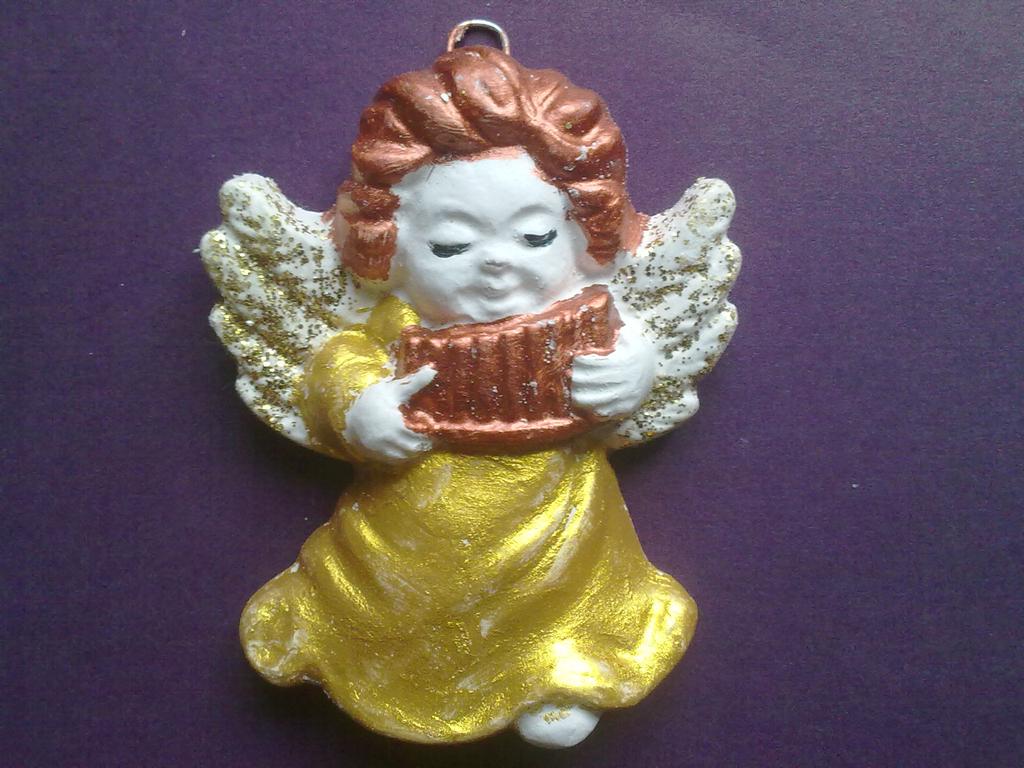 Aniołek nr 3 wykonany z gipsu ceramicznego !HIT!