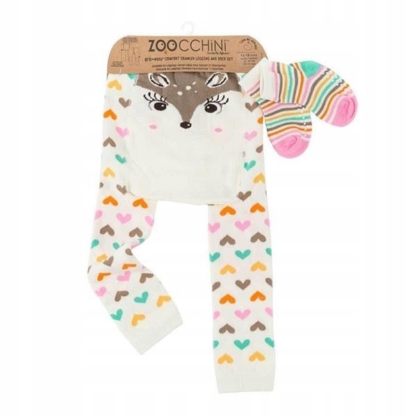 ZOOCCHINI LEGINSY + SKARPETKI JELONEK 12M W-WA