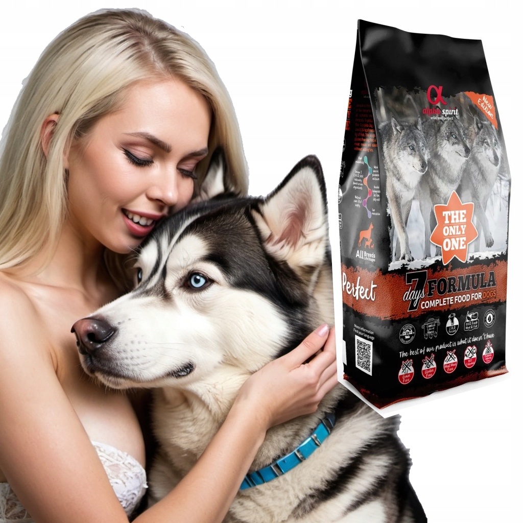 Sucha karma Alpha Spirit mix smaków dla psów z alergią 12 kg