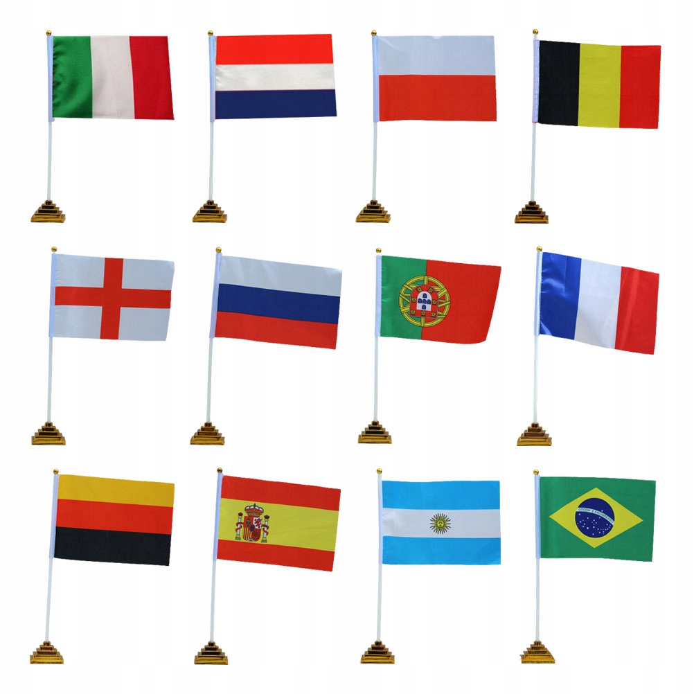 12PCS World Flag Flag poliestrowy Flagi World