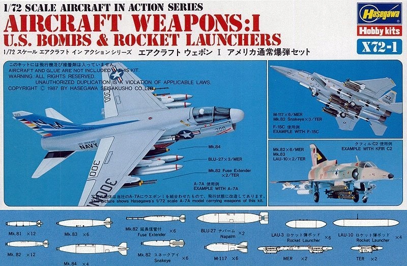 Hasegawa X72-1 - 35001 U.S.Aircraft Weapons I 1/72