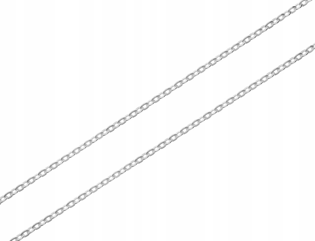 Łańcuszek Srebrny ANKIER diamentowany 50 cm