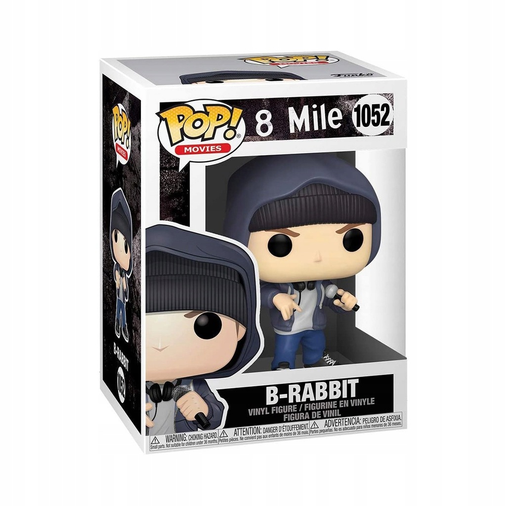 Funko POP！B-Rabbit 8 Mile フィギュア Funko Pop Eminem Movie 8 Mile B-Rabbit Vinyl Figure Hip Hop