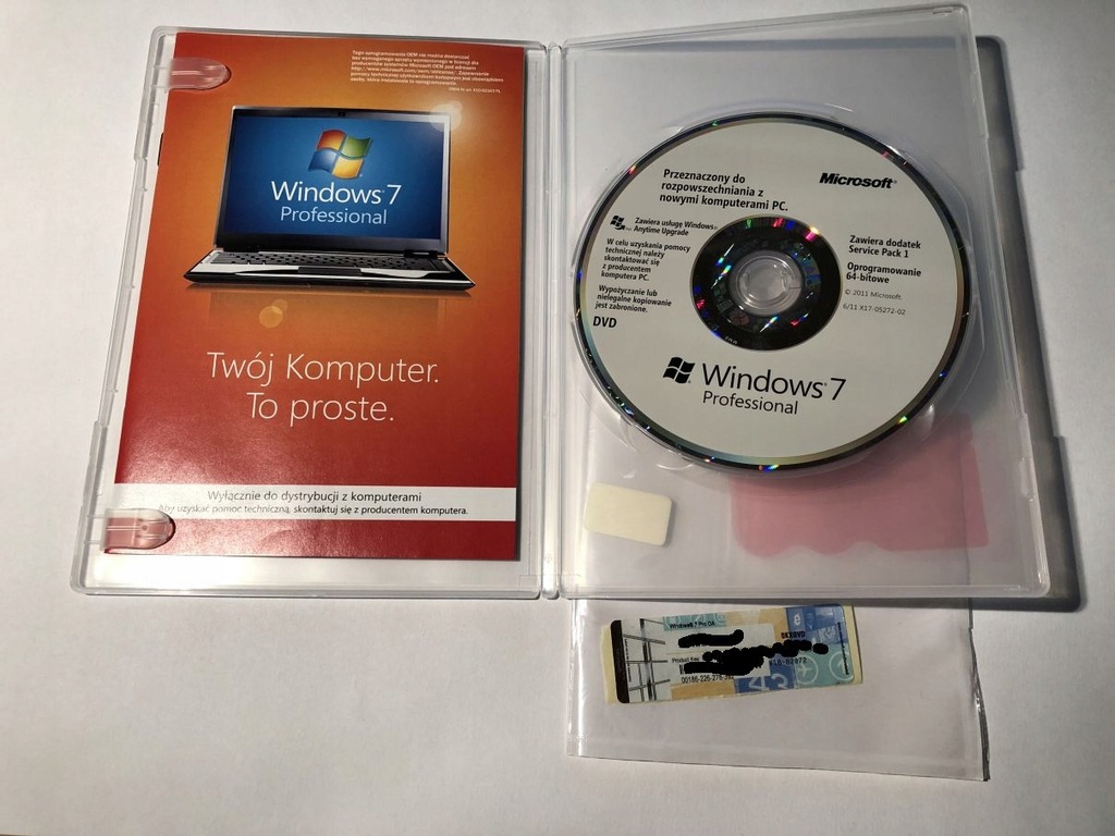 Windows 7 Professional 64-bit PL CD+COA