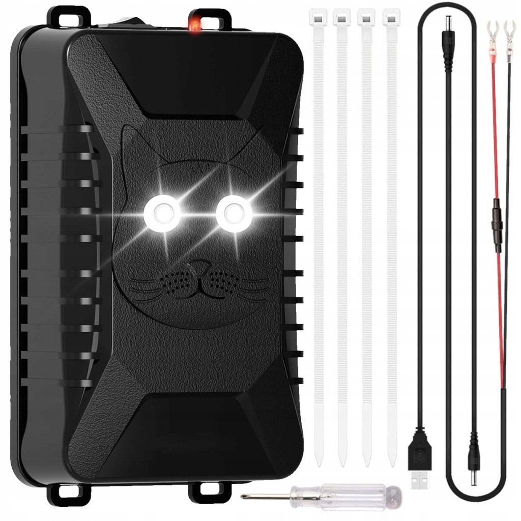 ODSTRASZACZ ZWIERZĄT SAMOCHODOWY do auta KUNY SZCZURY MYSZY 5-12V USB LED
