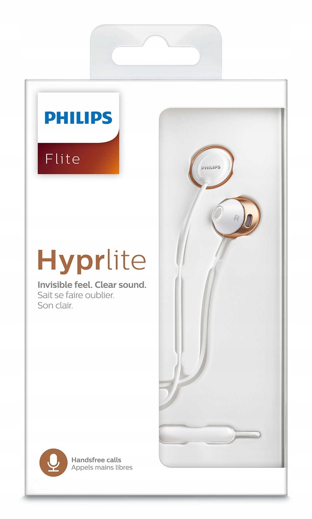 Słuchawki Philips SHE4205WT Biało złote FLITE