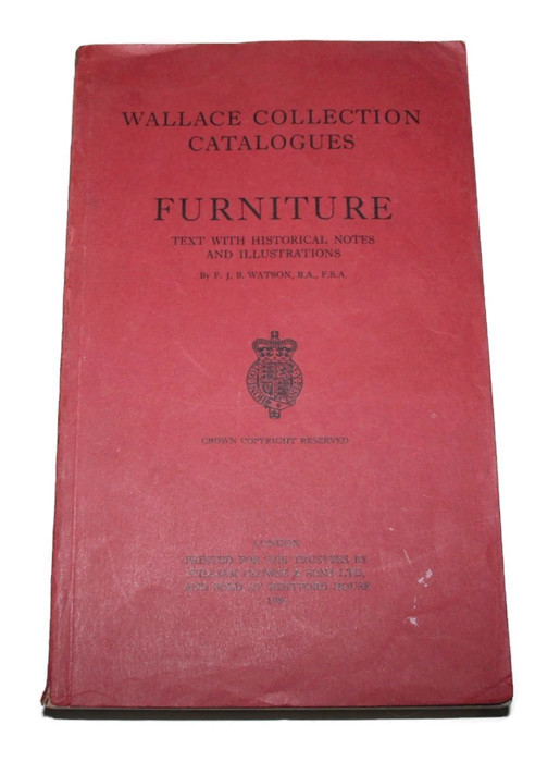 WALLACE COLLECTION CATALOGUES FURNITURE 1956