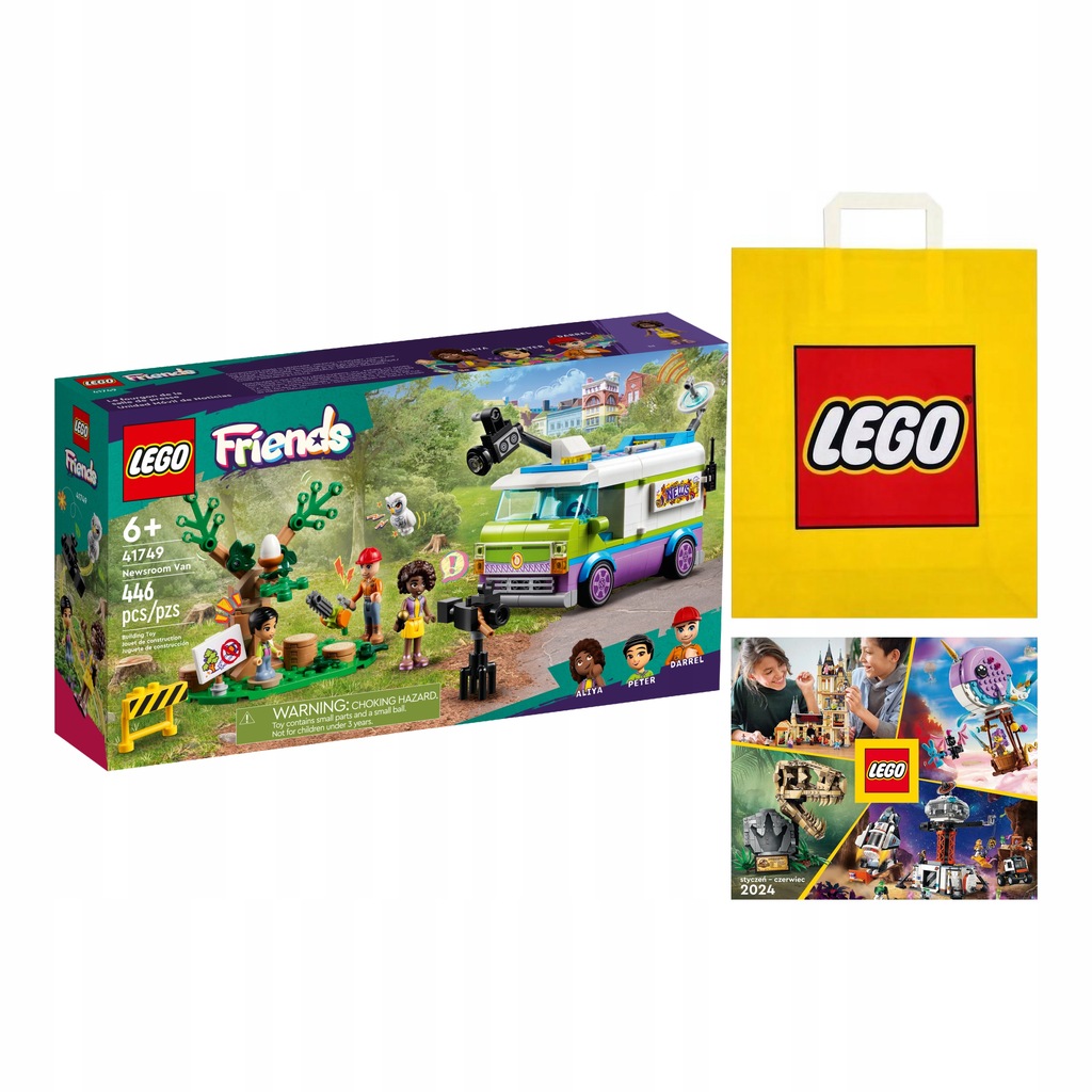 LEGO FRIENDS #41749 - Reporterska furgonetka +Torba +Katalog LEGO 2024