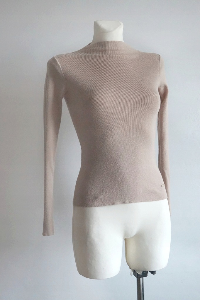 Beżowy cielisty top basic nude Mohito XS XXS