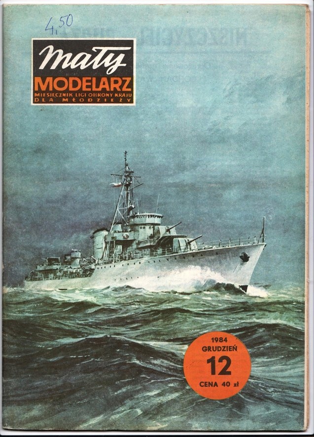 Mały Modelarz 12/1984 Niszczyciel ORP Burza