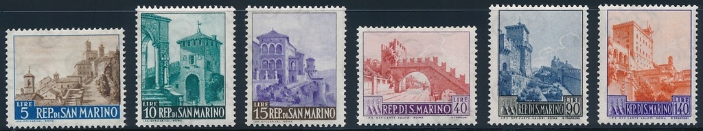 SAN MARINO 1966 ZAMKI Michel 856/861 SERIA **