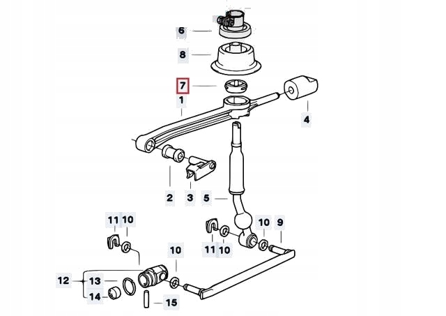 TULEJA LEWARKA DRĄŻKA ZMIANY BIEGÓW BMW E46 E90