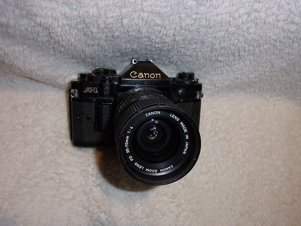 Canon A1 + obiektyw 35-70/4 CZARNY MADE IN JAPAN SPRAWNY 100%