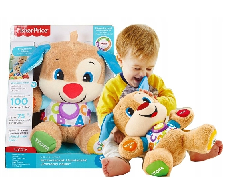 PLUSZAK FISHER-PRICE UCZ SIĘ I ŚMIEJ SZCZENIACZEK UCZNIACZEK INTERAKTYWNA