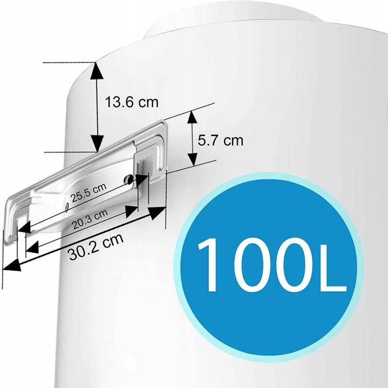 Elektryczny zbiornik ciepłej wody 100 l, biały