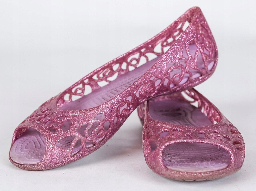 Crocs baleriny róż/fiolet brokat J3