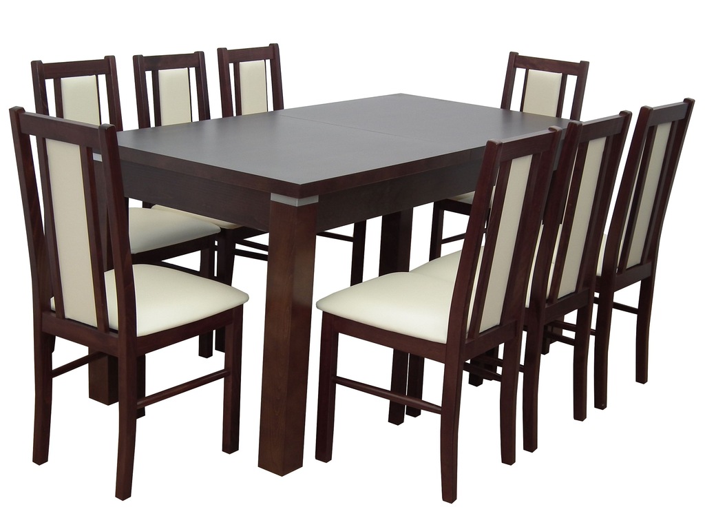zestaw do jadalni stół 90x170x250 + 8 krzeseł