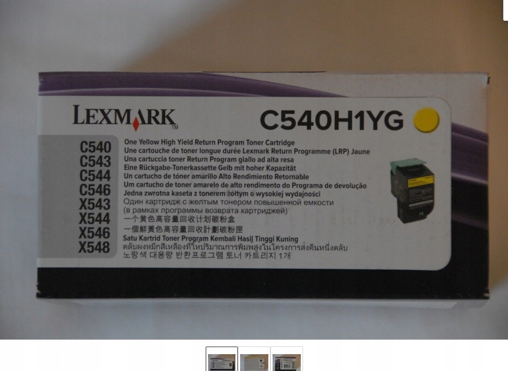 Toner oryginalny Lexmark C540H1YG żółty (yellow)